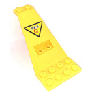 LEGO Jaune Aile 8 x 4 x 3.3 En haut avec RES-Q logo Autocollant (30118)