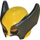 LEGO Gelb Wolverine Maske mit Schwarz Pointed Sides (17117 / 104639)
