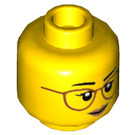 LEGO Gelb Woman im Argyle Sweater Minifigure Kopf (Einbau-Vollbolzen) (3626 / 69972)