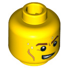LEGO Gelb Wondrous Weightlifter Kopf (Sicherheitsbolzen) (3626 / 12567)