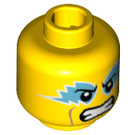 LEGO Gelb Wrestling Champion Minifigure Kopf (Einbau-Vollbolzen) (3626 / 24680)