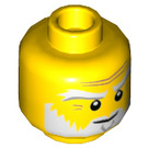 LEGO Giallo Wu Minifigure Testa (Perno solido incassato) (3626 / 45086)