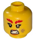 LEGO Yellow Wyldfyre head (Recessed Solid Stud) (3274)