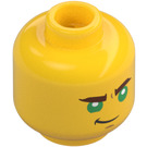 LEGO Gul Young Lloyd Garmadon Minifigur Huvud (Infälld solid knopp) (3626 / 69208)