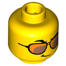 LEGO Yellow Yuppie Minifigure Head (Recessed Solid Stud) (3626 / 32747)