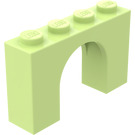 LEGO Gelblich-grün Bogen 1 x 4 x 2 (6182)