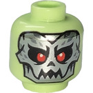 LEGO Yellowish Green Bone King Head (Recessed Solid Stud) (3626 / 101618)