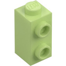 LEGO Žlutozelená Kostka 1 x 1 x 1.6 s Dva Boční cvočky (32952)