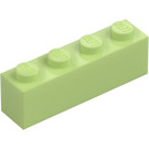 LEGO Gulgrøn Klods 1 x 4 (3010 / 6146)