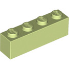 LEGO Geelachtig groen Steen 1 x 4 (3010 / 6146)