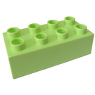 LEGO Yellowish Green Duplo Brick 2 x 4 (3011 / 31459)