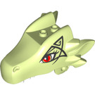 LEGO Gelblich-grün Elves Drachen Kopf mit rot Eye (24196 / 31800)