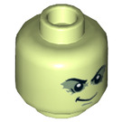 LEGO Geelachtig groen Evil Green Ninja Minifigure Hoofd (Verzonken Solid Stud) (3626 / 21450)