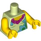 LEGO Gelblich-grün Hula Lula Minifig Torso (973 / 76382)