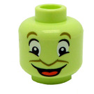 LEGO Geelachtig groen Jiminy Cricket Hoofd (Verzonken Solid Stud) (3626 / 101974)