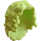 LEGO Yellowish Green Long Tousled Minifig Hair with Center Parting (20595 / 37998)