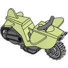 LEGO Yellowish Green Motorcycle Stuntz