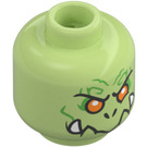 LEGO Yellowish Green Nine-Headed Demon Head (Recessed Solid Stud) (3274)