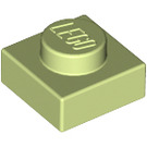 LEGO Gelblich-grün Platte 1 x 1 (3024 / 30008)