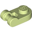 LEGO Geelachtig groen Plaat 1 x 1 Ronde met Handvat (26047)
