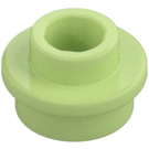 LEGO Vert Jaunâtre assiette 1 x 1 Rond avec Tenon ouvert (28626 / 85861)