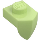 LEGO Verde amarillento Placa 1 x 1 con Downwards Diente (15070)