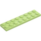 LEGO Verde giallastro Piastra 2 x 8 (3034)