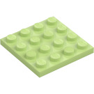 LEGO Verde giallastro Piastra 4 x 4 (3031)