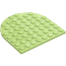 LEGO Geelachtig groen Plaat 8 x 8 Rond Halve Cirkel (41948)