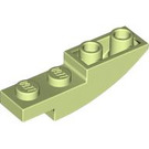 LEGO Geelachtig groen Helling 1 x 4 Gebogen Omgekeerd (13547)