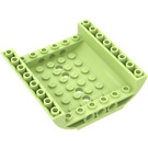 LEGO Gulgrön Backe 8 x 8 x 2 Böjd Omvänd Dubbel (54091)