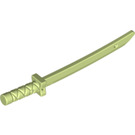LEGO Gelblich-grün Schwert mit Square Guard und Capped Pommel (Shamshir) (21459)