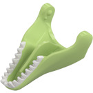 LEGO Yellowish Green T-rex Jaw with White Teeth (20959 / 38773)