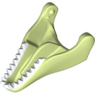 LEGO Yellowish Green T-rex Jaw with White Teeth (20959 / 38773)