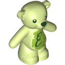 LEGO Geelachtig groen Teddy Bear met Scribbles Aan Chest (65230 / 98382)