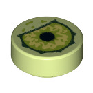 LEGO Verde amarillento Plana 1 x 1 Circular con Ojo (35380 / 63784)