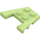 LEGO Žlutozelená Klín Deska 3 x 4 s výřezy pro cvočky (28842 / 48183)