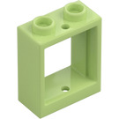 LEGO Verde giallastro Telaio della finestra 1 x 2 x 2 (60592 / 79128)