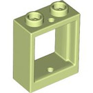 LEGO Gelblich-grün Fenster Rahmen 1 x 2 x 2 (60592 / 79128)