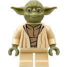 LEGO Yoda с Olive зелено Skin и Голям Robe Creases Минифигурка