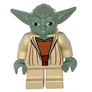 LEGO Yoda s Pískově zelená Skin a Bílá Vlasy Minifigurka