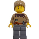 LEGO Young Peasant minifiguur met zwarte wenkbrauwen