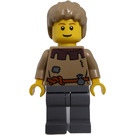 LEGO Young Peasant minifiguur met bruine wenkbrauwen