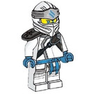 LEGO Zane - Forbidden Spinjitzu mit Gelb Kopf Minifigur