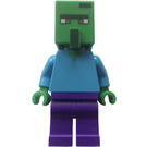 LEGO Zombie Villager with Dark Azure Torso Minifigure