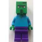 LEGO Zombie Villager with Dark Azure Torso Minifigure