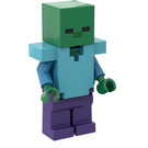 LEGO Zombie with Dark Purple Legs and Medium Azure Armor Minifigure