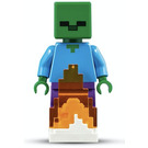 LEGO Zombie with Dark Purple Legs with Fire Base Minifigure