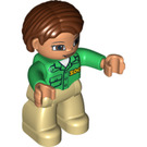 LEGO Zoo Keeper with Tan Legs Duplo Figure