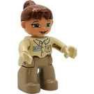 LEGO Zoo Worker with tan hands Duplo Figure